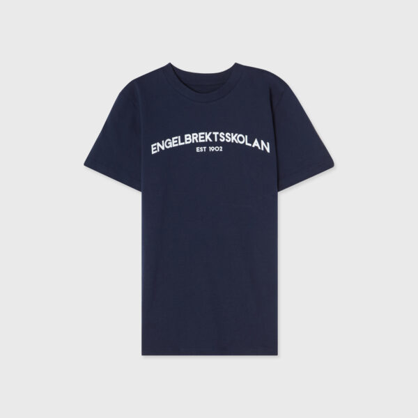 Engelbrekt t-shirt navy textlogo jr