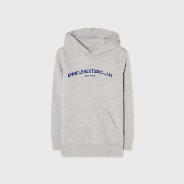 Engelbrekt hood grå textlogo jr