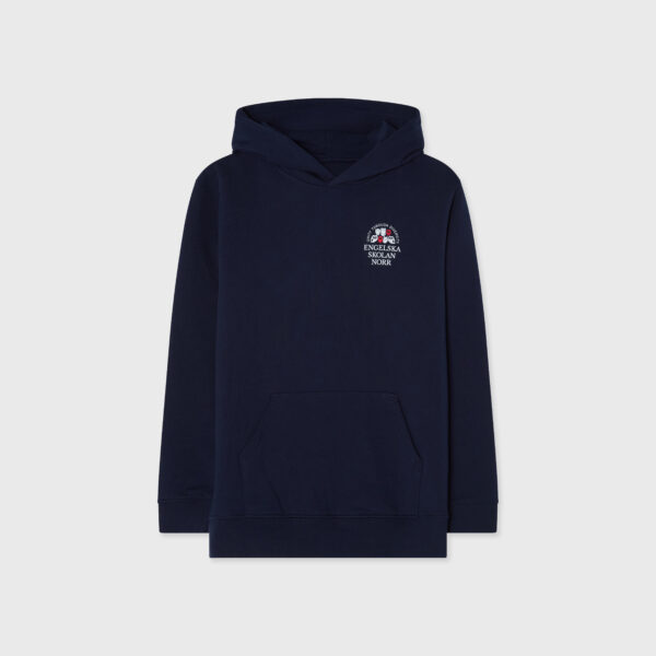 Engelska norr hood navy logo jr