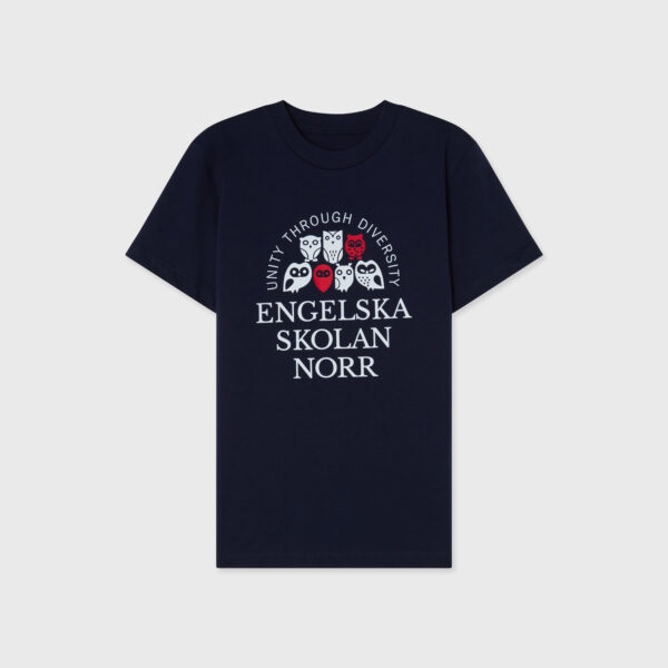 Engelska norr t-shirt navy stor logo jr