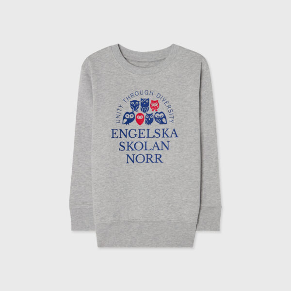 Engelska norr sweatshirt  grå stor logo jr