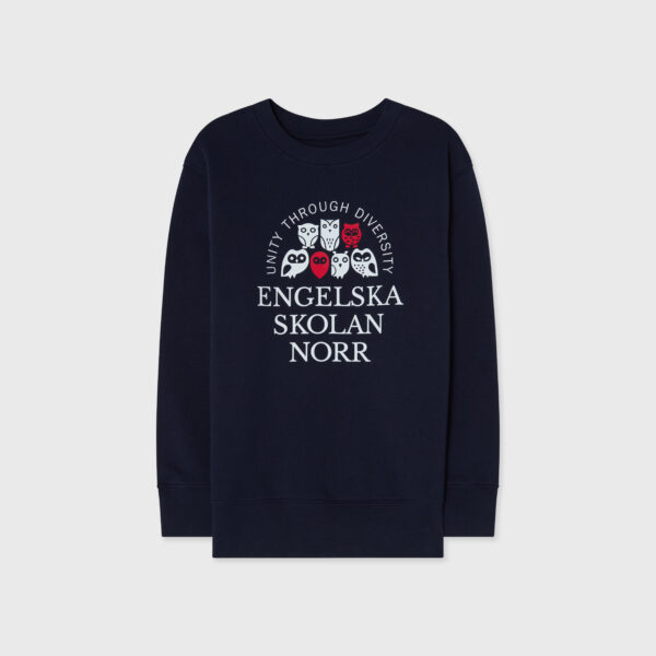 Engelska norr sweatshirt navy stor logo jr