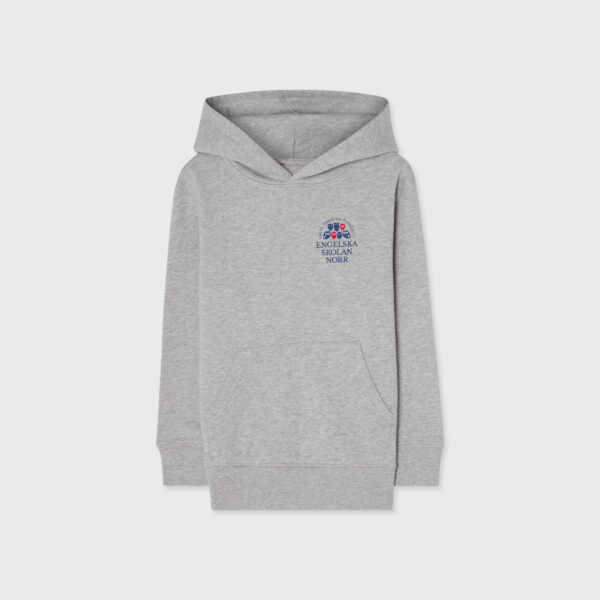 Engelska norr hood grå logo jr
