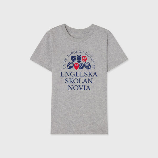 Engelska Novia t-shirt grå stor logo jr