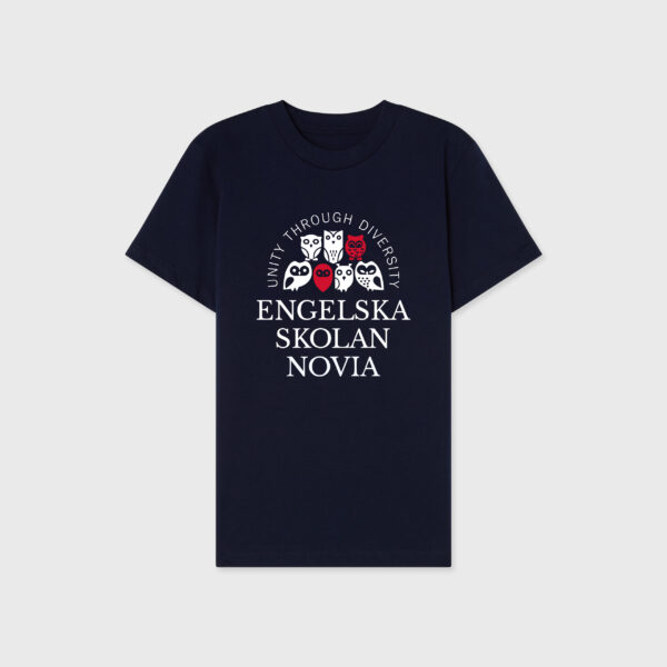 Engelska Novia t-shirt navy stor logo jr