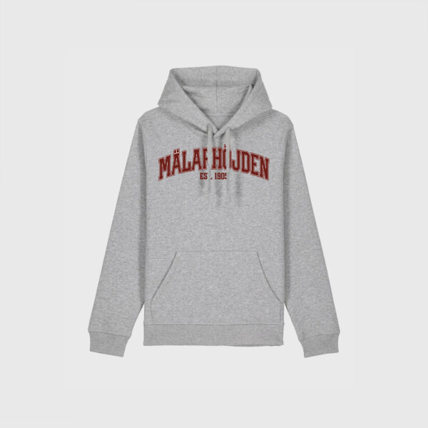 Mälarhöjden grå hoodie text