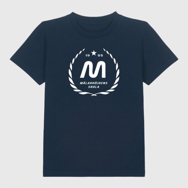 Mälarhöjden marinblå t-shirt junior logo