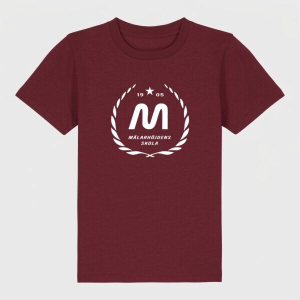 Mälarhöjden vinröd t-shirt logo