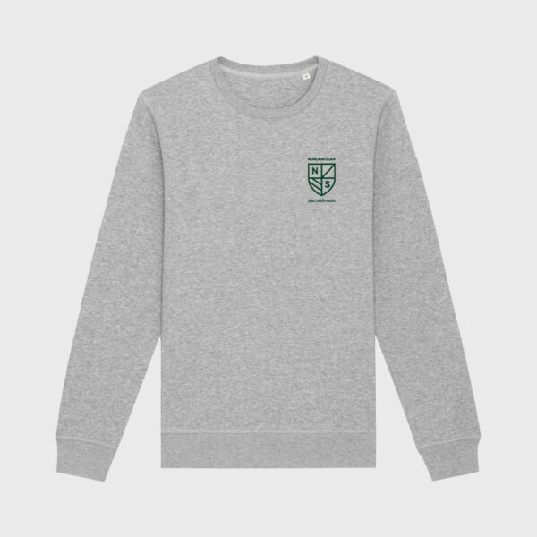 Nobla grå sweatshirt grön logo