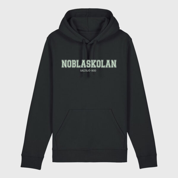 Nobla svart hoodie neon text