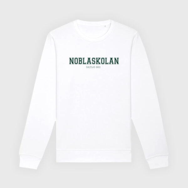 Nobla vit sweatshirt grön text JR