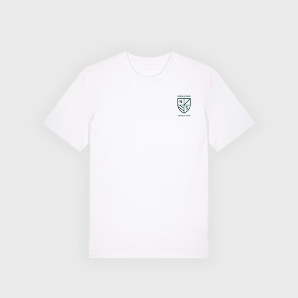 Nobla vit t-shirt grön logo
