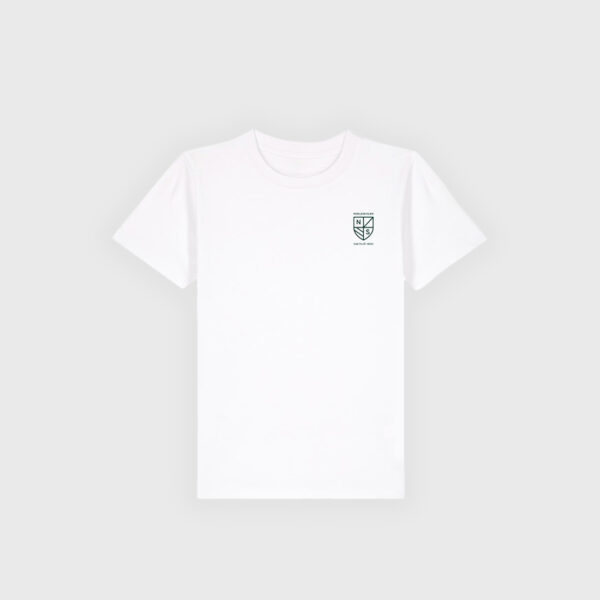 Noblaskolan vit t-shirt grön logo JR