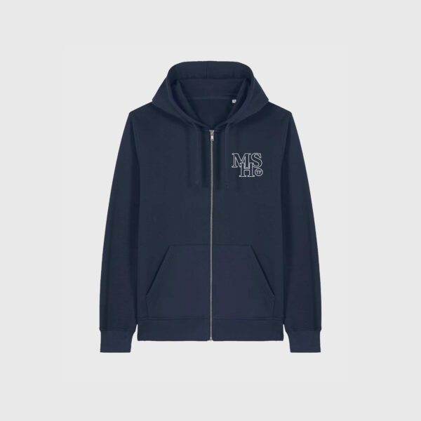MÄLARHÖJDEN MARINBLÅ ZIP-HOODIE MHS