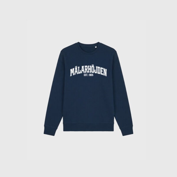 Mälarhöjden marinblå sweatshirt junior text