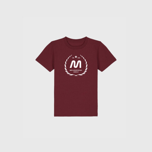 Mälarhöjden vinröd t-shirt junior logo