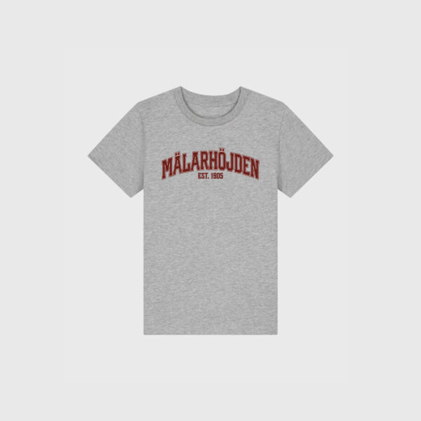Mälarhöjden grå t-shirt text