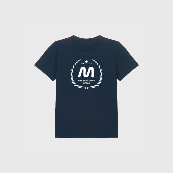 Mälarhöjden marinblå t-shirt logo