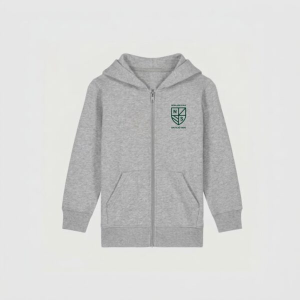 Nobla grå zip-hoodie logo JR
