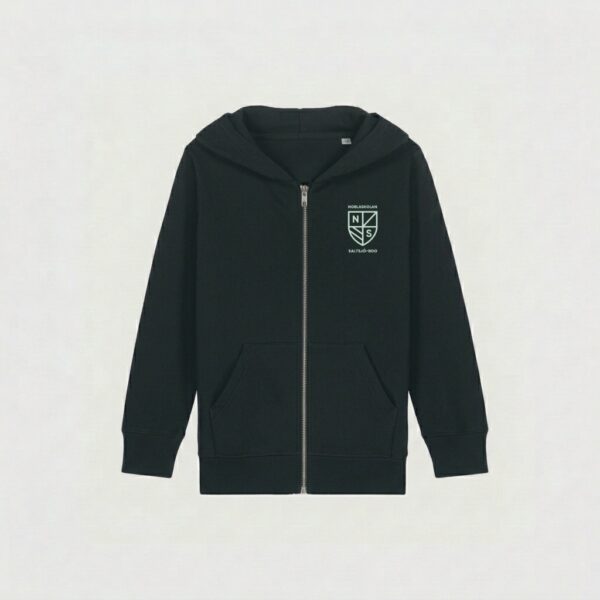 Nobla svart zip-hoodie logo JR